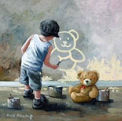 You Know Who! by Keith Proctor - Original Painting on Stretched Canvas sized 24x24 inches. Available from Whitewall Galleries